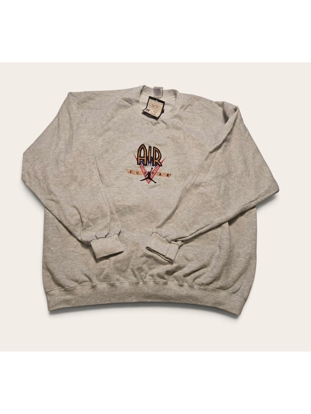 Rare Vintage Nike Air Jordan Flight Sweatshirt NWT 90s Gray Crewneck 2XL
